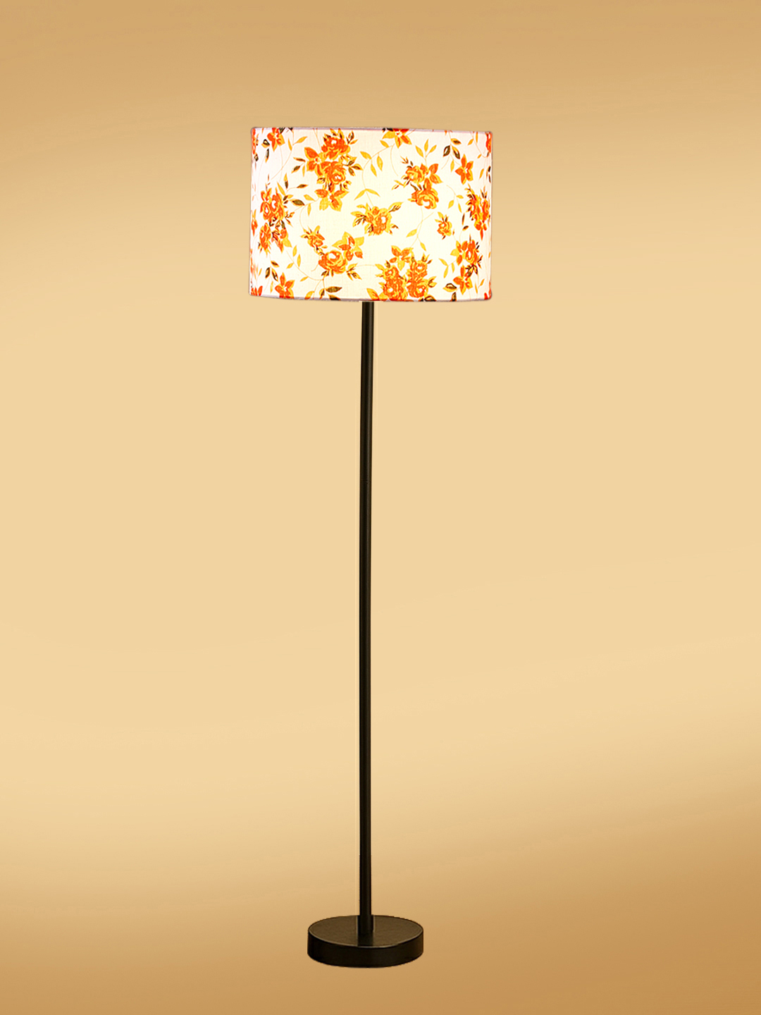 Ambika Home Multi cotton Drum shade with floor lamp with wood base Decorative Floor Lamp for Living Room, Bedroom & Office - Image 6