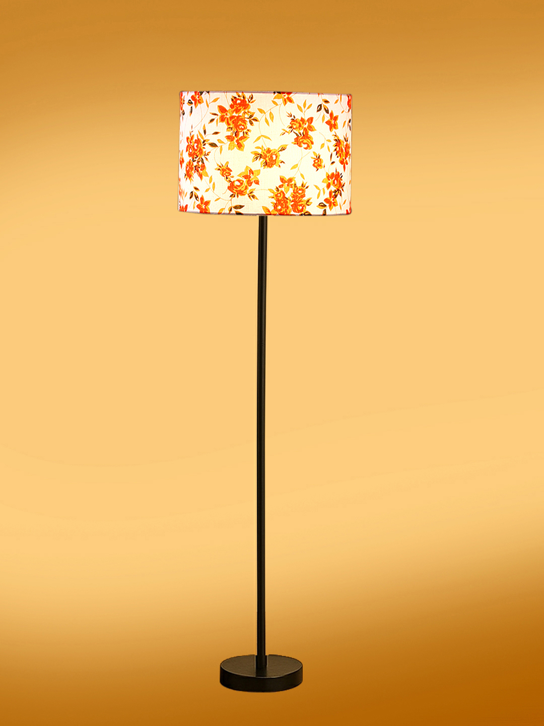 Ambika Home Multi cotton Drum shade with floor lamp with wood base Decorative Floor Lamp for Living Room, Bedroom & Office - Image 7