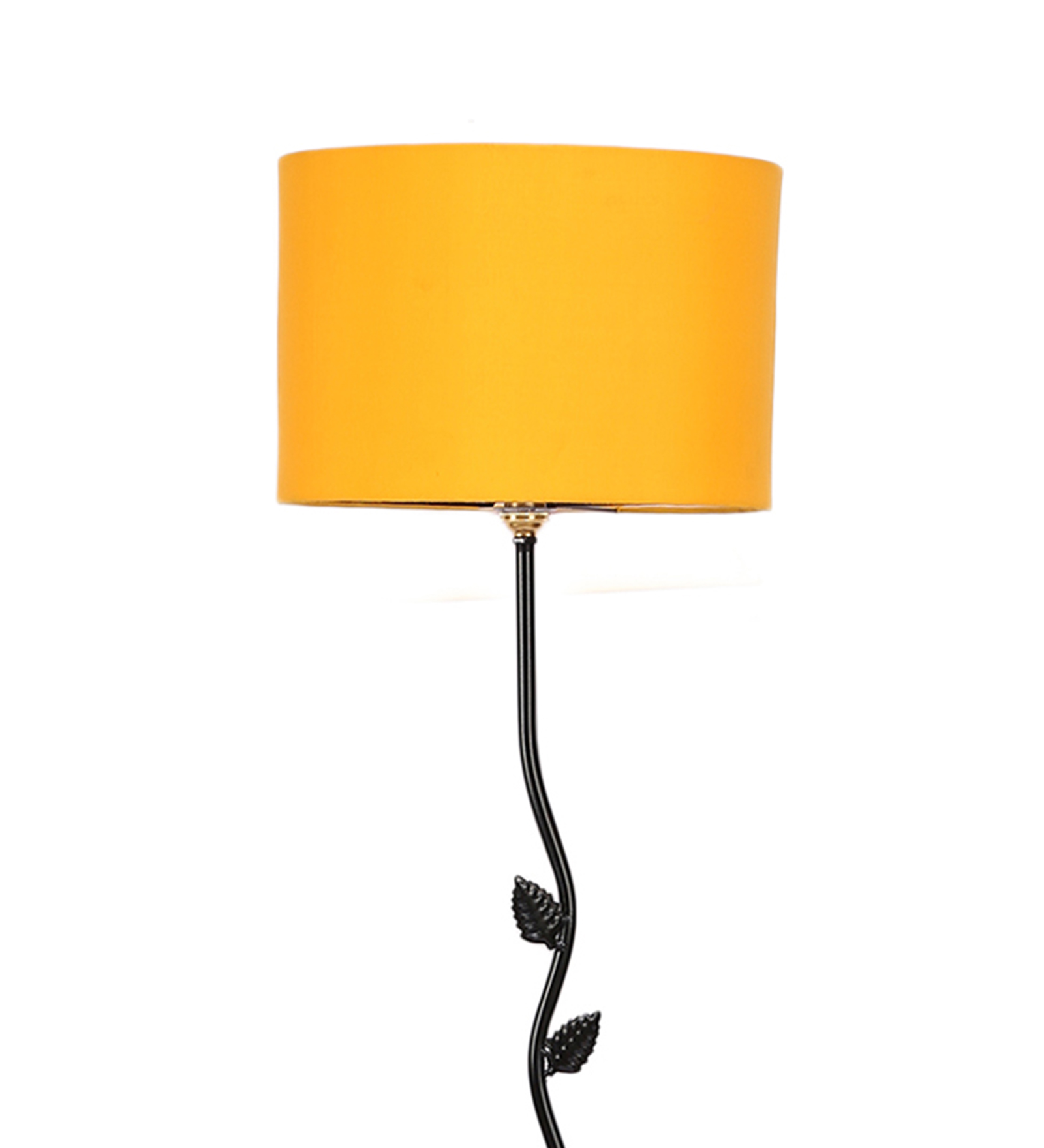 Ambika Home Iron Leaf Floor Lamp with Yellow Drum Shade, Powder Coated Metal Standing Lamp for Reading Corner, Bedroom & Luxury Interiors - Image 7