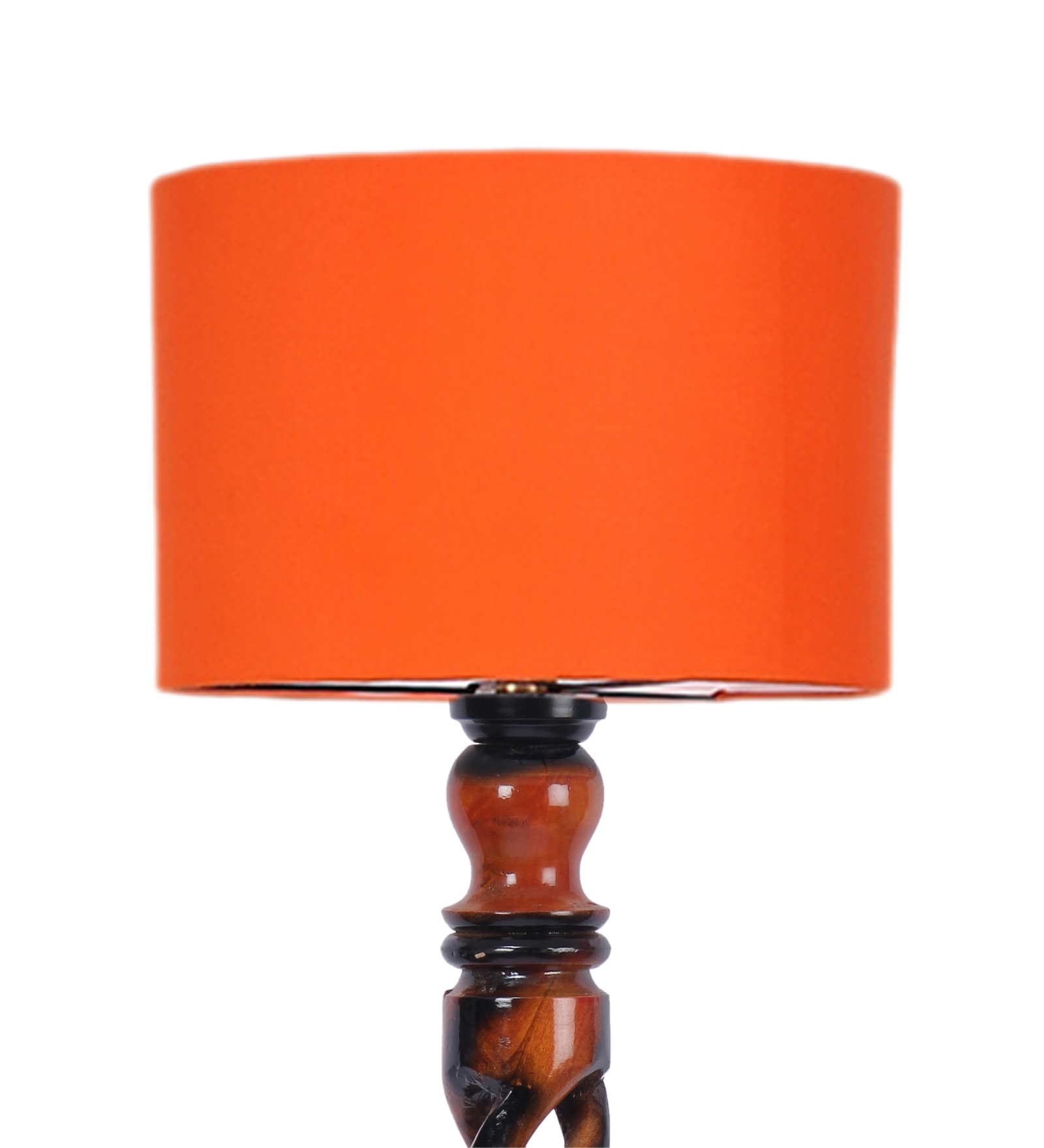 Ambika Home Rustic Regal Orange Shade Wooden Floor Lamp for Living Room, Bedroom, Hallway, Guest Room & Hotel Decor | Handcrafted Standing Lamp with E27 Holder - Image 7