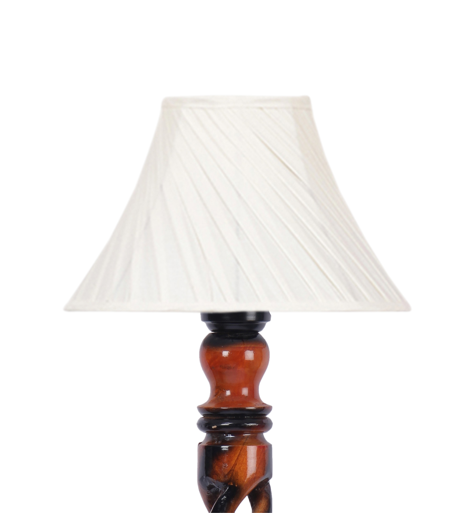 Ambika Home Classic Colonial Designer Shade Wooden Floor Lamp for Living Room, Bedroom, Hallway, Guest Room & Hotel Decor | Handcrafted Standing Lamp with E27 Holder - Image 7