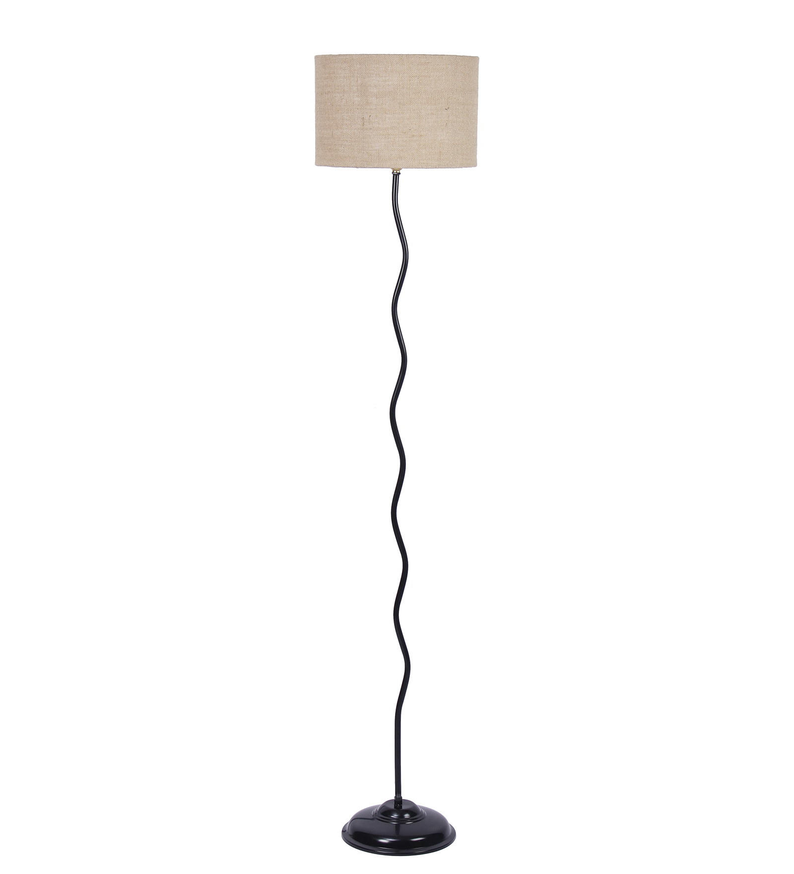 Ambika Home Beige Jute Zig Zag Floor Lamp | Modern Standing Lamp for Living Room, Bedroom & Home Decor - Image 5