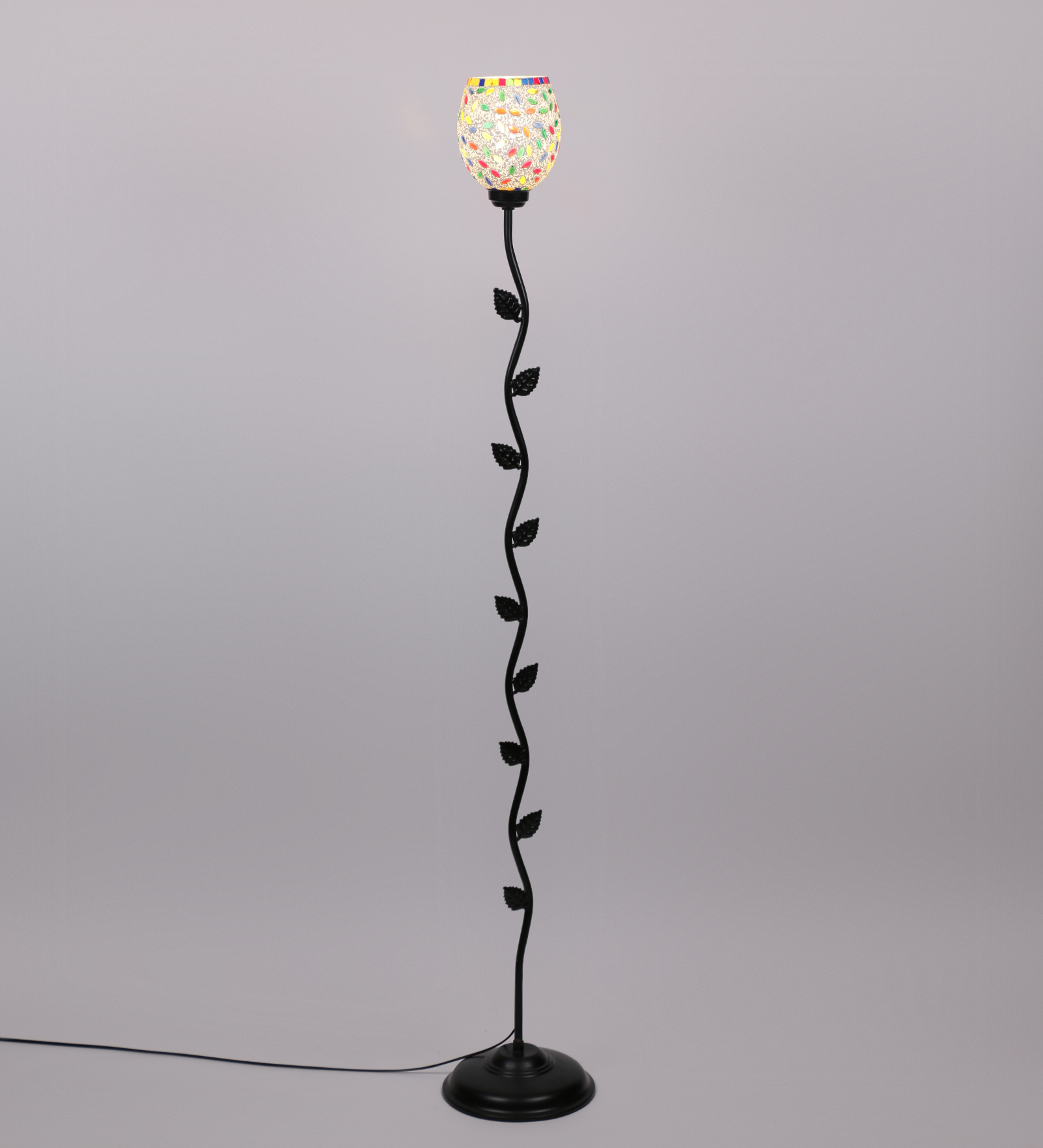 Ambika Home Mosaic glass leaf floor lamp | Premium Floor Lamp for Living Room, Bedroom, Hallway, Hotel & Guest Room Decor - Image 4