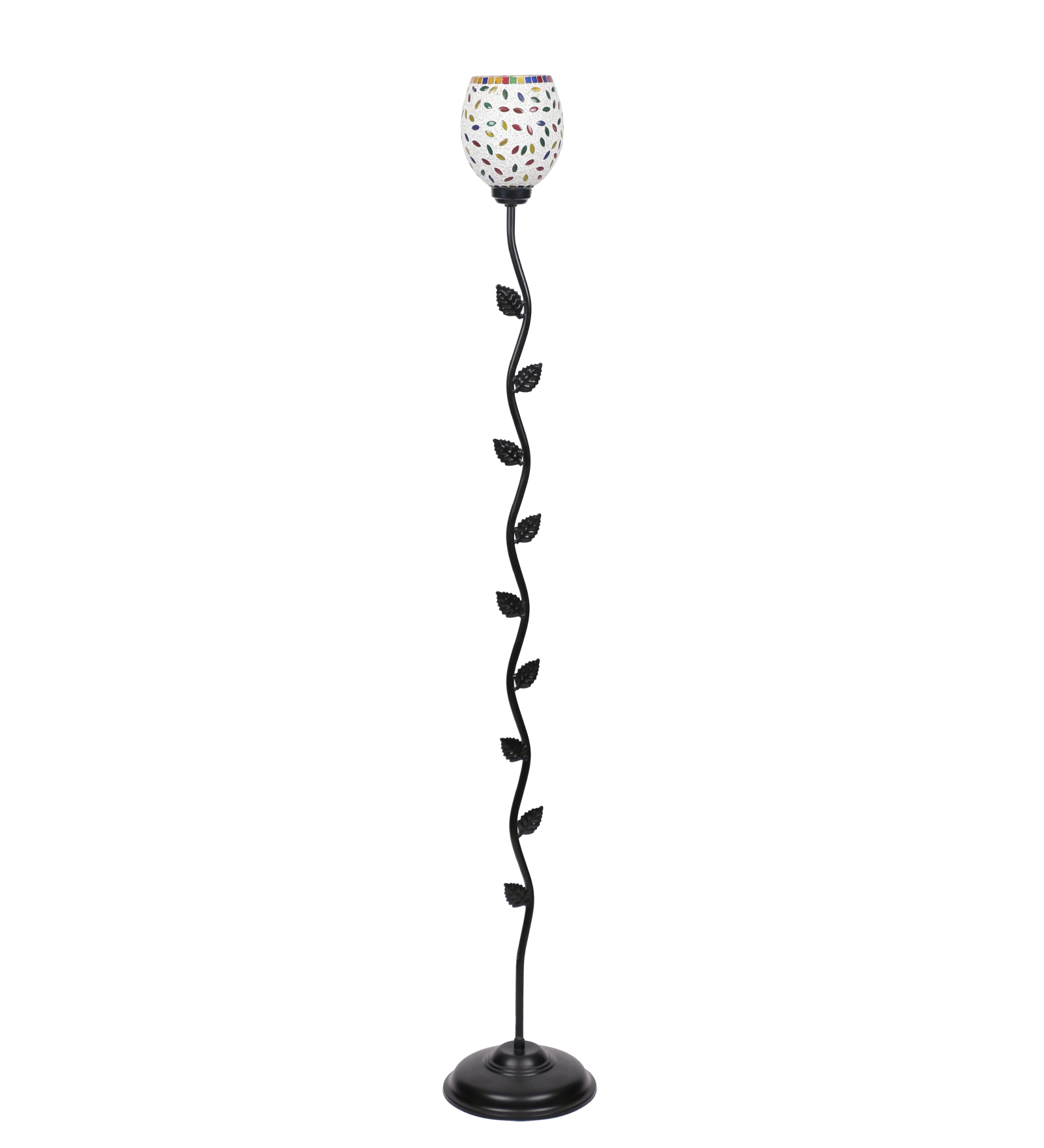 Ambika Home Mosaic glass leaf floor lamp | Premium Floor Lamp for Living Room, Bedroom, Hallway, Hotel & Guest Room Decor - Image 5