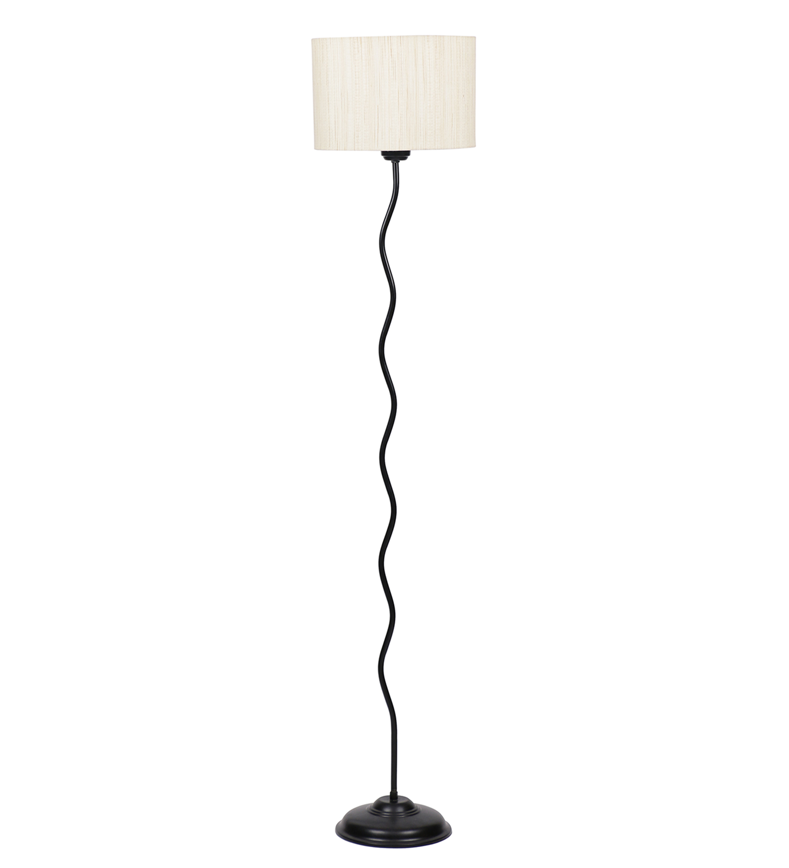 Ambika Home off-white Cotton Zig Zag Floor Lamp | Modern Standing Lamp for Living Room, Bedroom & Home Decor - Image 5
