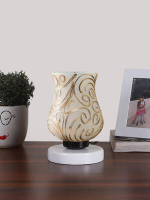 Ambika Home Celeste Mosaic Multicolor Mosaic Glass Table Lamp with Wooden Base | Premium Bedside Lamp for Bedroom, Living Room, Hall, Hotel, Café, Restaurant & Office | E27 Compatible