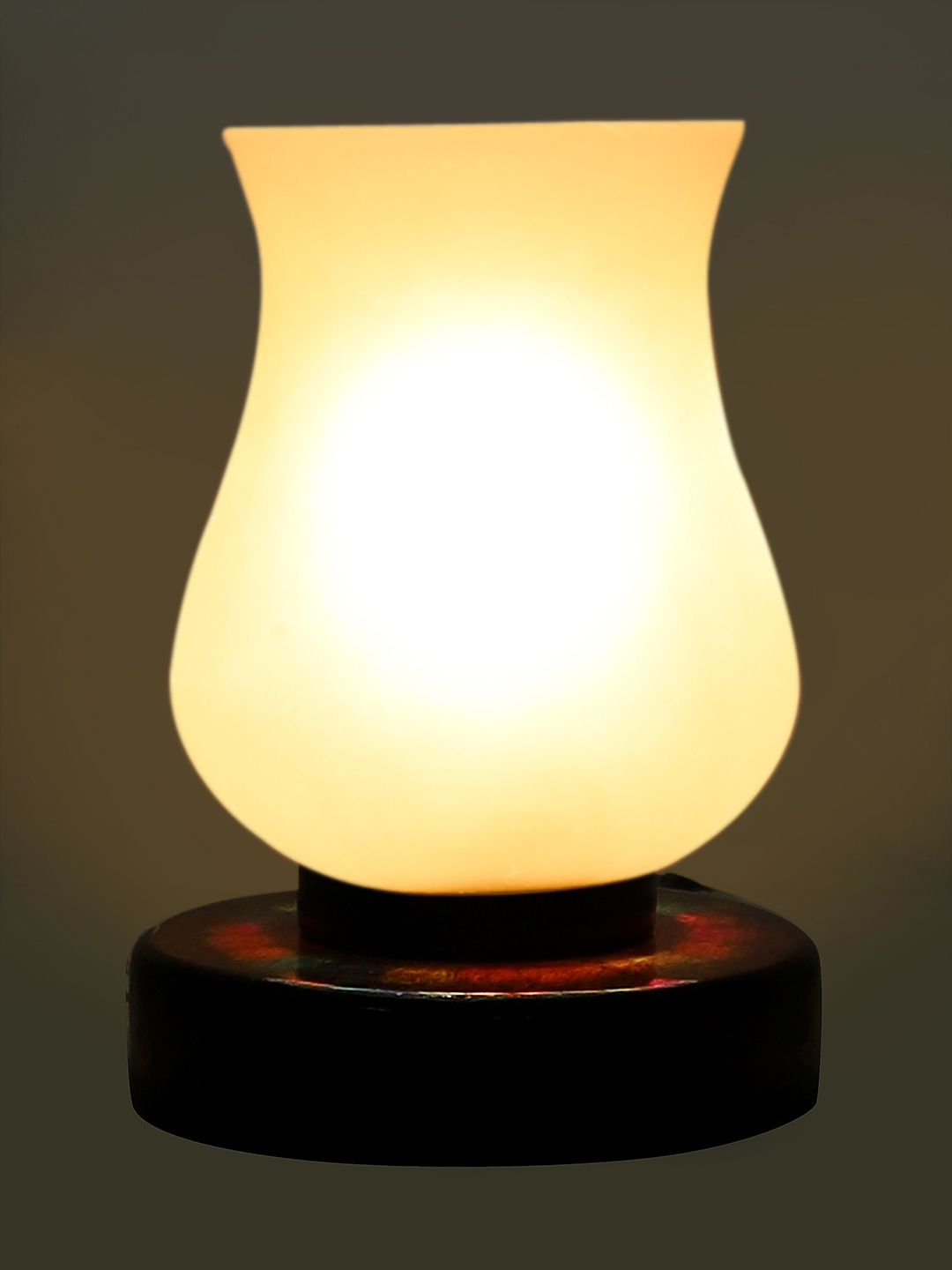 Ambika Home Solara Mosaic White Mosaic Glass Table Lamp with Wooden Base | Premium Bedside Lamp for Bedroom, Living Room, Hall, Hotel, Café, Restaurant & Office | E27 Compatible - Image 6