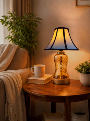 Glass & Wood Table Lamps