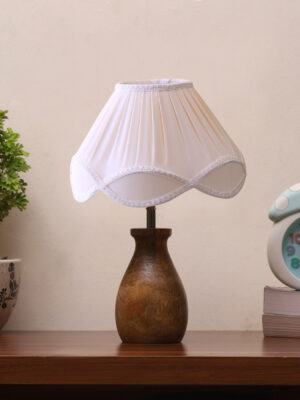Ambika Home Bohemia Collection off-white Eye Table Lamp | Premium Decorative Bedside Lamp for Bedroom, Living Room, Hall, Hotel, Café, Restaurant, Office & Study Room | E27 Compatible