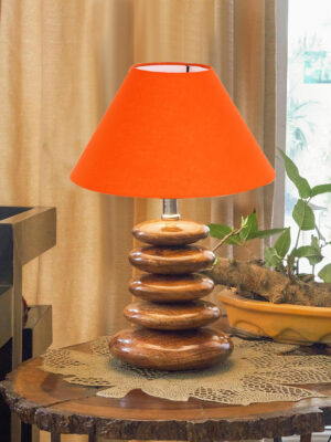 Devansh Aurelia Collection Orange Pebble Table Lamp | Premium Bedside Lamp for Bedroom, Living Room, Hall, Hotel, Café, Restaurant & Office | E27 Compatible