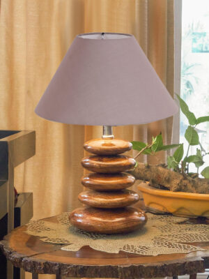 Devansh Verona Collection Grey Pebble Table Lamp | Premium Bedside Lamp for Bedroom, Living Room, Hall, Hotel, Café, Restaurant & Office | E27 Compatible