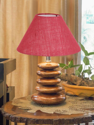 Devansh Aurora Collection Pink Pebble Table Lamp | Premium Bedside Lamp for Bedroom, Living Room, Hall, Hotel, Café, Restaurant & Office | E27 Compatible