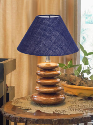 Devansh Lumina Collection Blue Pebble Table Lamp | Premium Bedside Lamp for Bedroom, Living Room, Hall, Hotel, Café, Restaurant & Office | E27 Compatible