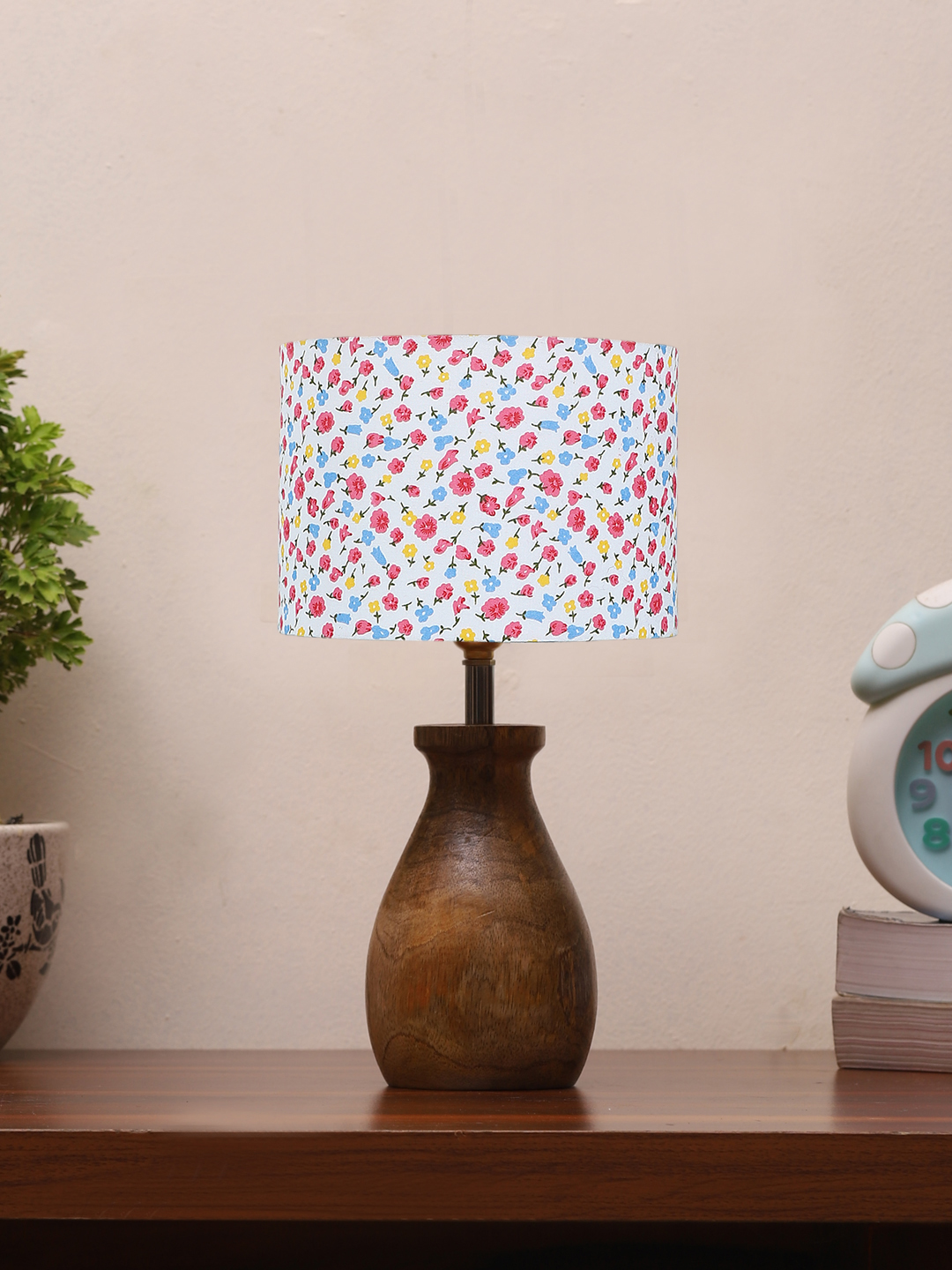Ambika Home Aurelia Collection Multicolor Shade Table Lamp | Premium Decorative Bedside Lamp for Bedroom, Living Room, Hall, Hotel, Café, Restaurant, Office & Study Room | E27 Compatible
