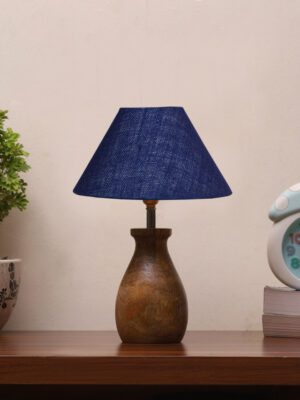 Ambika Home Nordic Collection Blue Shade Table Lamp | Premium Decorative Bedside Lamp for Bedroom, Living Room, Hall, Hotel, Café, Restaurant, Office & Study Room | E27 Compatible