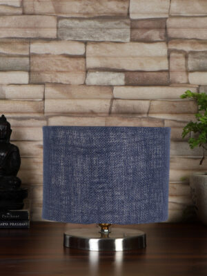 Ambika Home Blue Jute table lamp with Steel Base -28