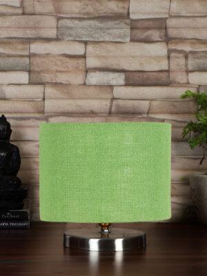 Ambika Home Green Jute Table Lamp with Steel Base -32