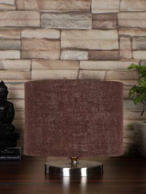 Ambika Home Brown Jute Table Lamp with Steel Base -33