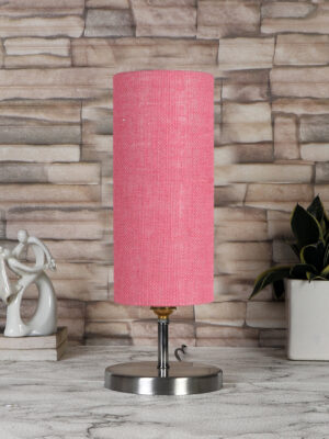Ambika Home Pink Jute  table lamp with Steel Base -50