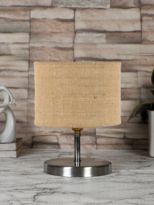 Ambika Home Beige Jute table lamp with Steel Base -64