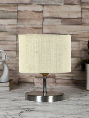 Ambika Home White Jute table lamp with Steel Base -65
