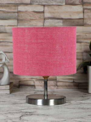 Ambika Home Pink Jute  table lamp with Steel Base -66