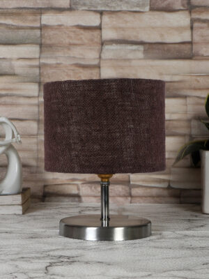 Ambika Home Brown Jute Table Lamp with Steel Base -73