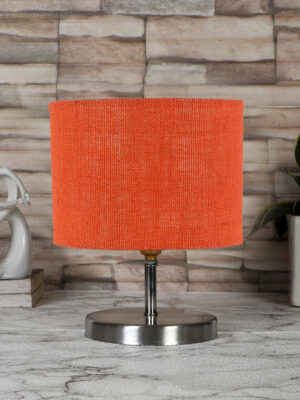 Ambika Home Orange Jute Table Lamp with Steel Base -75