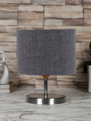 Ambika Home Grey Jute Table Lamp with Steel Base -76