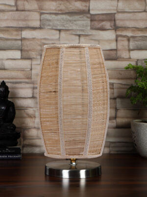 Ambika Home Dholak Bamboo table lamp with Steel Base -39