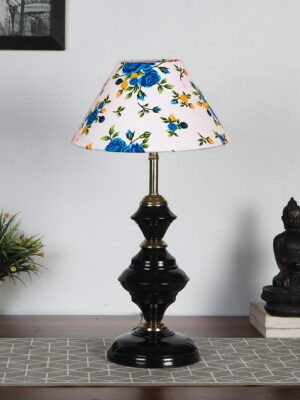 Ambika Home Multicolor  cotton Table lamp with  Iron Base
