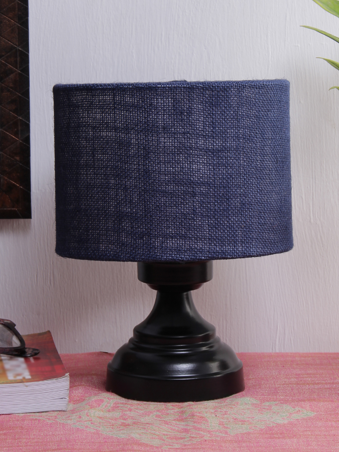 Ambika Home Verona Collection Blue Gola Table Lamp with Iron Base Powder Coated | Premium Decorative Bedside Lamp for Bedroom, Living Room, Hall, Hotel, Café, Restaurant & Office | E27 Compatible - Image 2