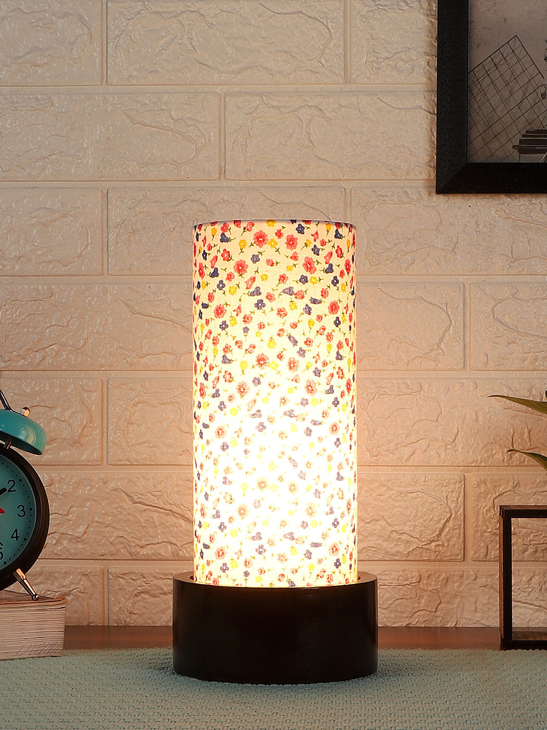 Ambika Home Multi Multi Round Brown Table Lamp Shade | Decorative Bedside Lamp for Living Room, Bedroom, Hotel, Cafe & Restaurant | SKU AT30 - Image 2