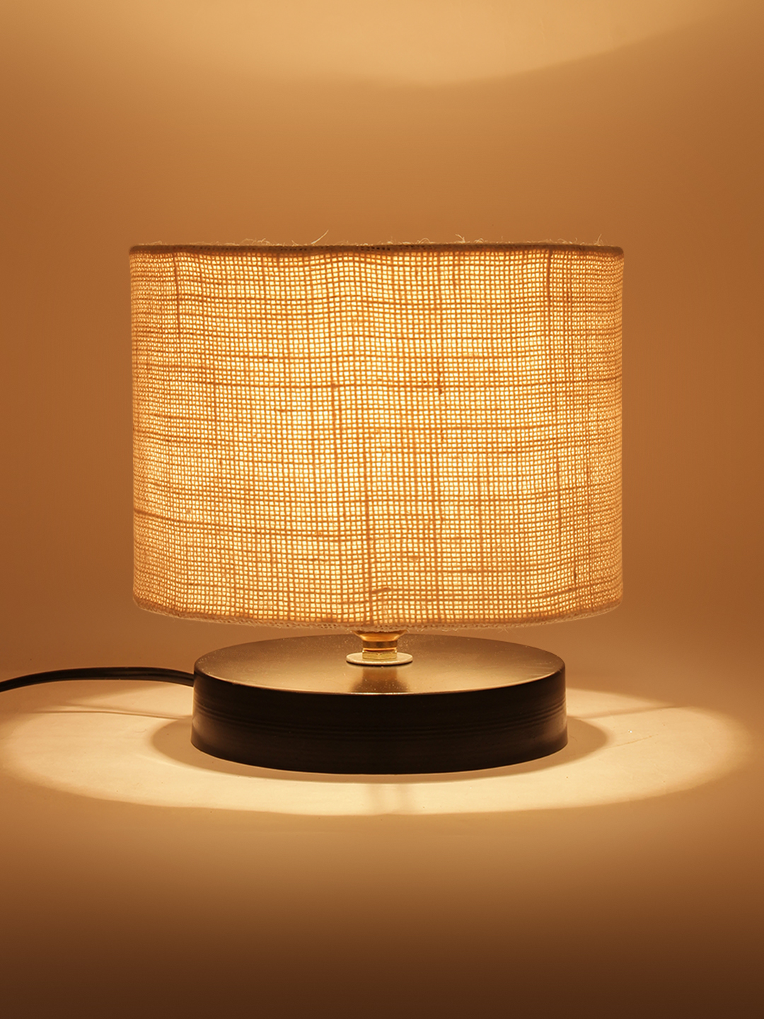 Ambika Home Nordic Collection White Gola Table Lamp with Wooden Base | Premium Decorative Bedside Lamp for Bedroom, Living Room, Hall, Hotel, Café, Restaurant & Office | E27 Compatible - Image 3