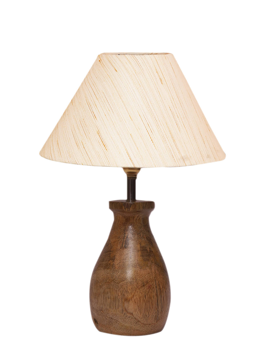 Ambika Home Artisan Collection off-white Shade Table Lamp | Premium Decorative Bedside Lamp for Bedroom, Living Room, Hall, Hotel, Café, Restaurant, Office & Study Room | E27 Compatible - Image 3