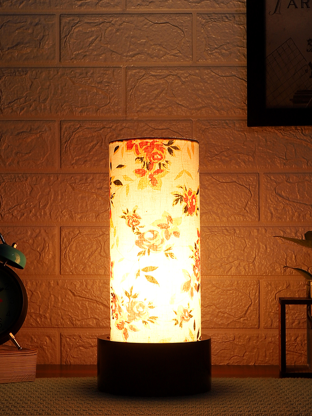 Ambika Home Multi Multi Round Brown Table Lamp Shade | Decorative Bedside Lamp for Living Room, Bedroom, Hotel, Cafe & Restaurant | SKU AT29 - Image 3