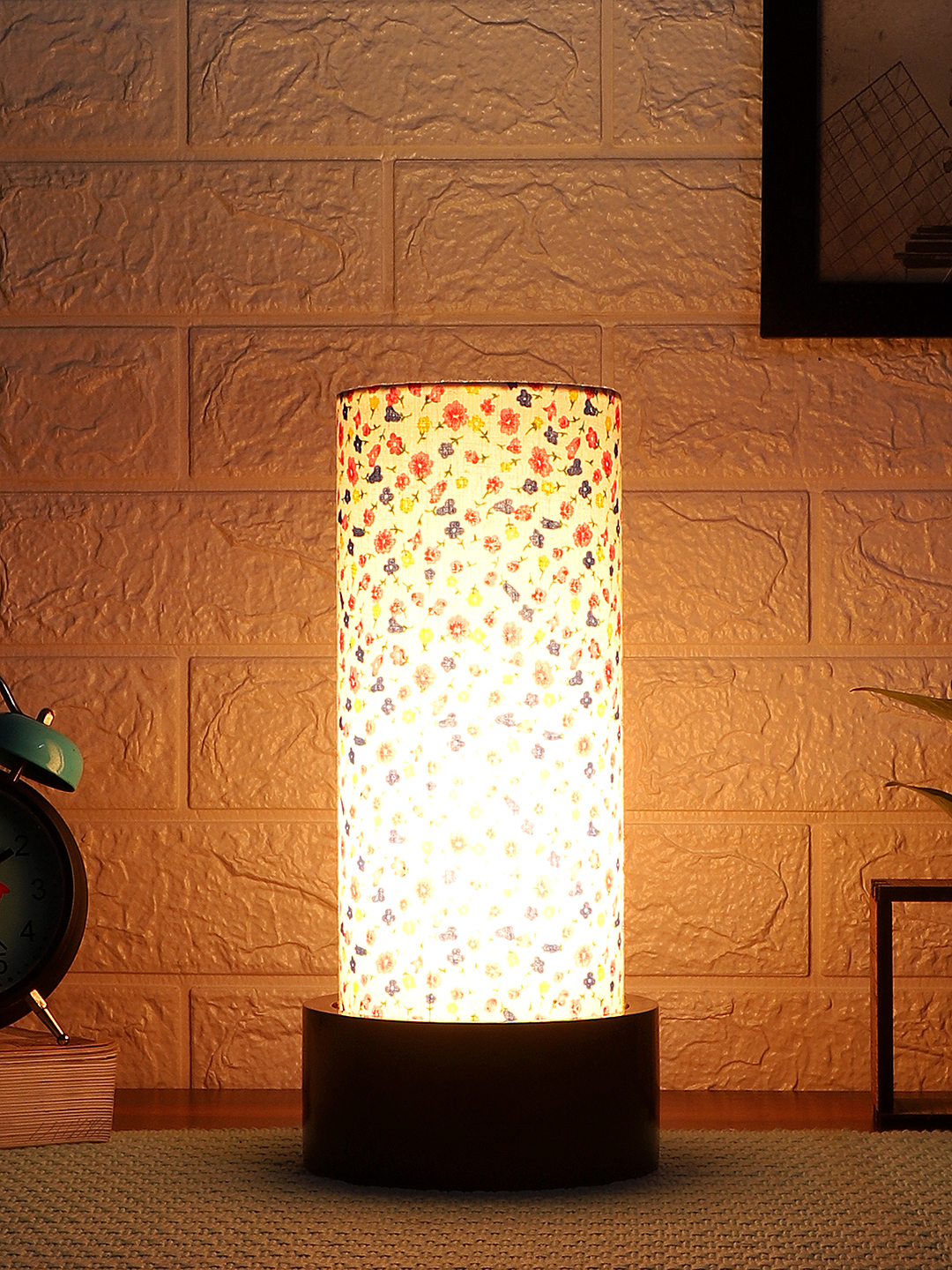 Ambika Home Multi Multi Round Brown Table Lamp Shade | Decorative Bedside Lamp for Living Room, Bedroom, Hotel, Cafe & Restaurant | SKU AT30 - Image 3