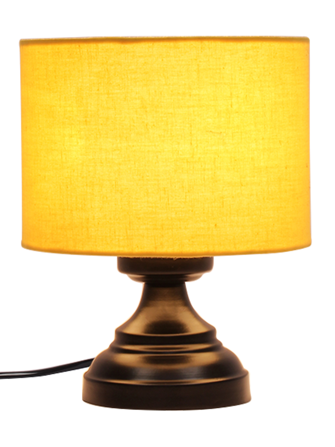 Ambika Home Artisan Collection Yellow Gola Table Lamp with Iron Base Powder Coated | Premium Decorative Bedside Lamp for Bedroom, Living Room, Hall, Hotel, Café, Restaurant & Office | E27 Compatible - Image 4