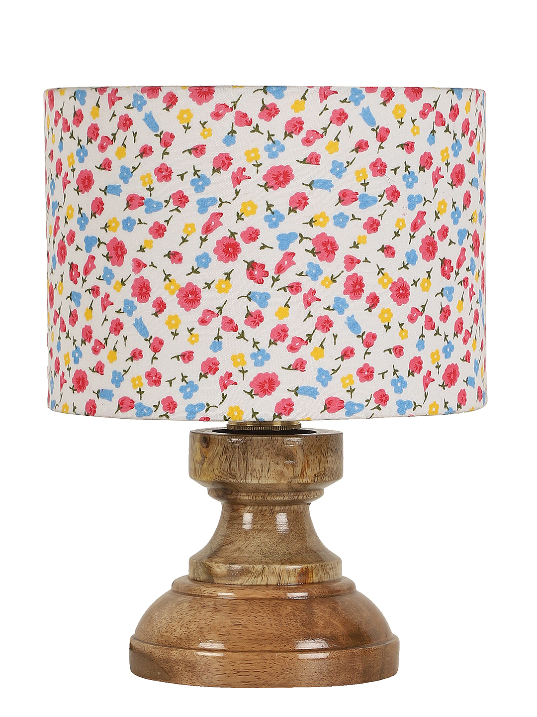 Ambika Home Multi Multi Wood Compact Table Lamp Shade | Decorative Bedside Lamp for Living Room, Bedroom, Hotel, Cafe & Restaurant | SKU AT76 - Image 4