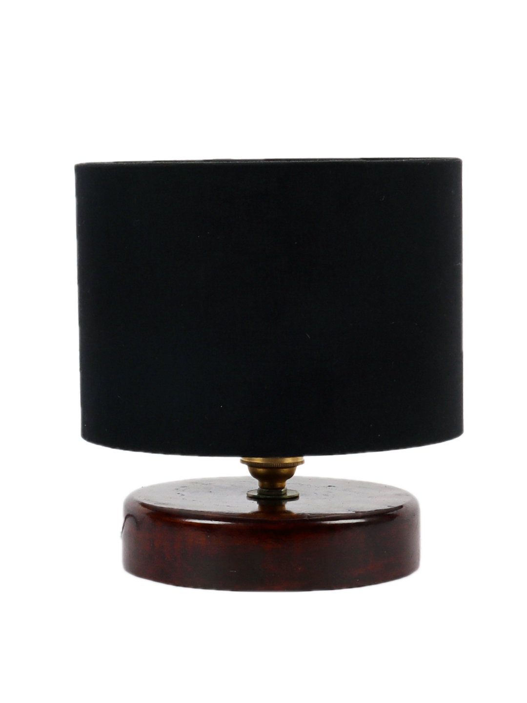 Ambika Home Heritage Collection Black Gola Table Lamp with Wooden Base | Premium Decorative Bedside Lamp for Bedroom, Living Room, Hall, Hotel, Café, Restaurant & Office | E27 Compatible - Image 5