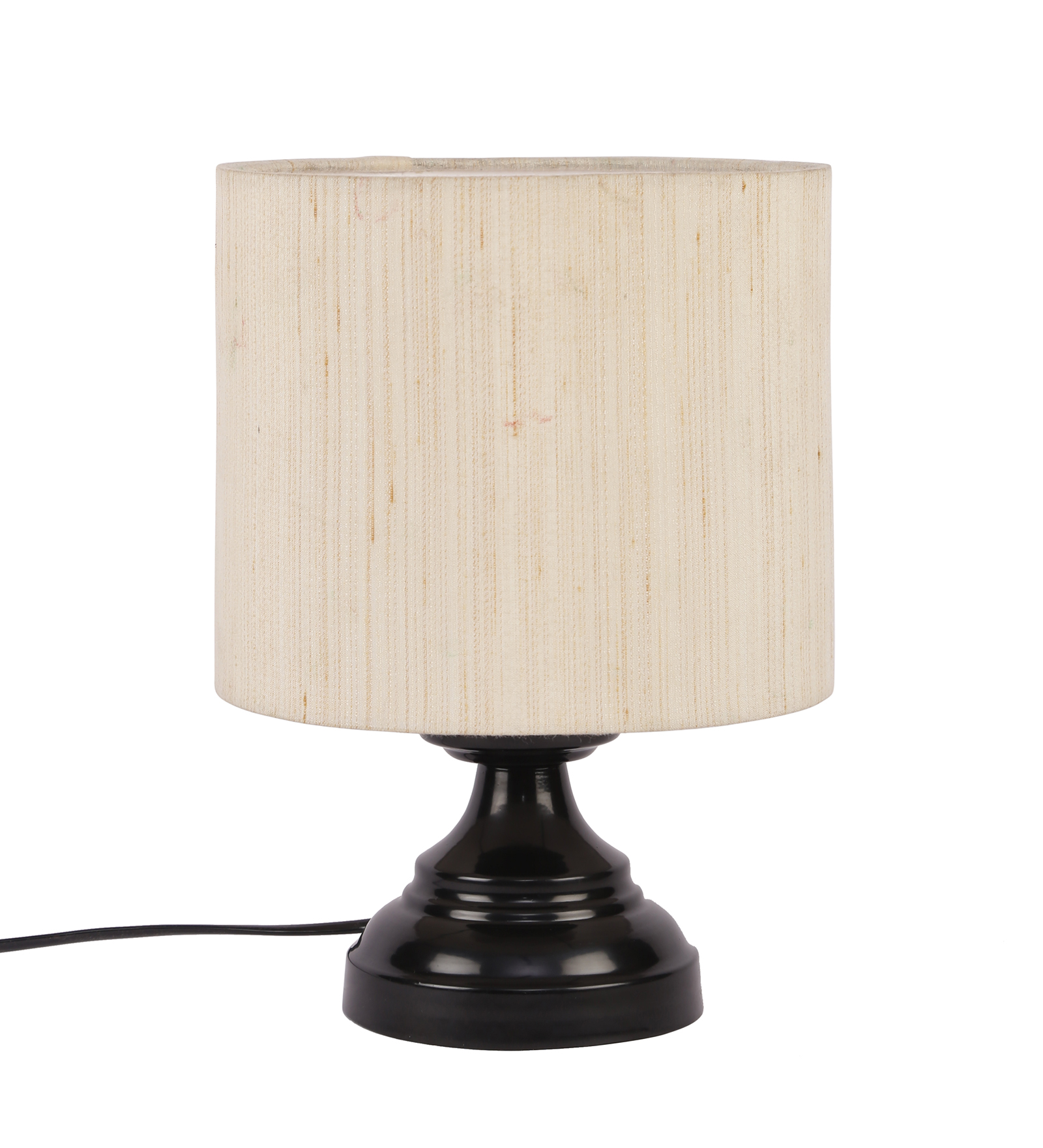 Ambika Home Elara Collection off-white Gola Table Lamp with Iron Base Powder Coated | Premium Decorative Bedside Lamp for Bedroom, Living Room, Hall, Hotel, Café, Restaurant & Office | E27 Compatible - Image 5