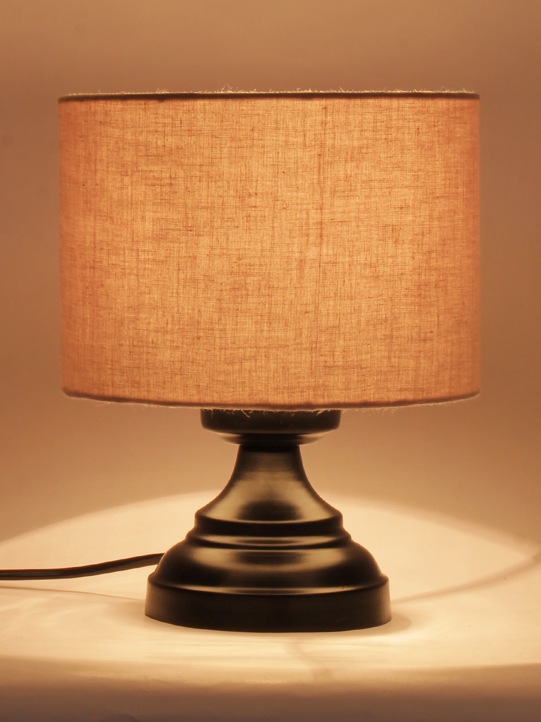 Ambika Home Royale Collection Grey Gola Table Lamp with Iron Base Powder Coated | Premium Decorative Bedside Lamp for Bedroom, Living Room, Hall, Hotel, Café, Restaurant & Office | E27 Compatible - Image 5