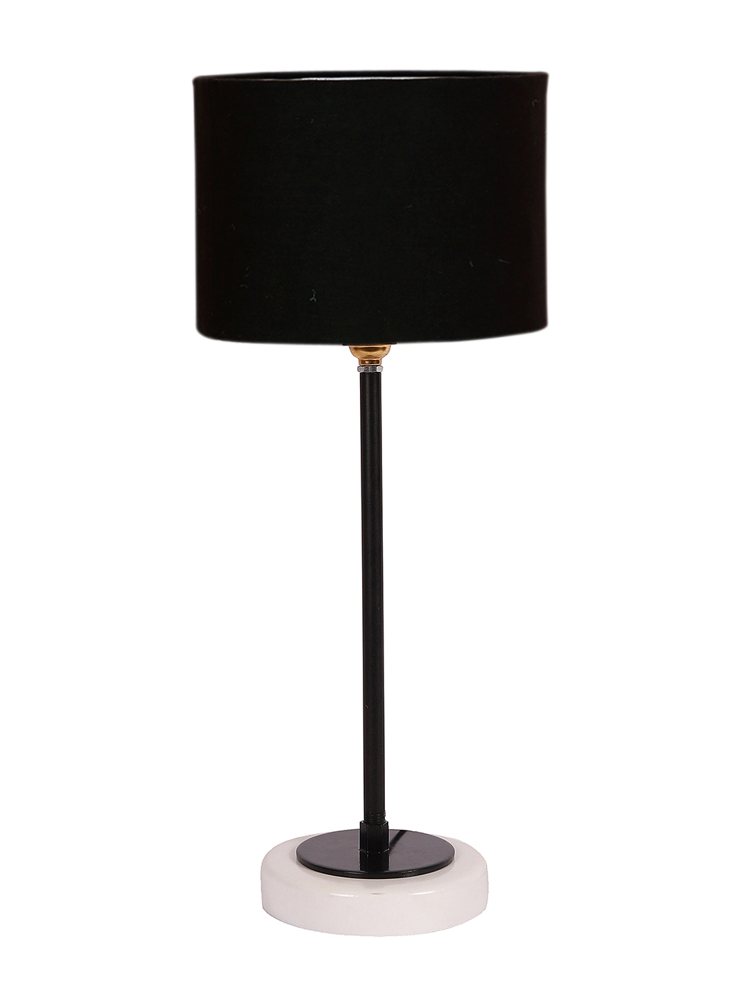 Ambika Home Wooden Table Lamp with Black Cotton Shade | Bedside Lamp for Bedroom, Living Room, Hotel & Cafe | RK31 - Image 5