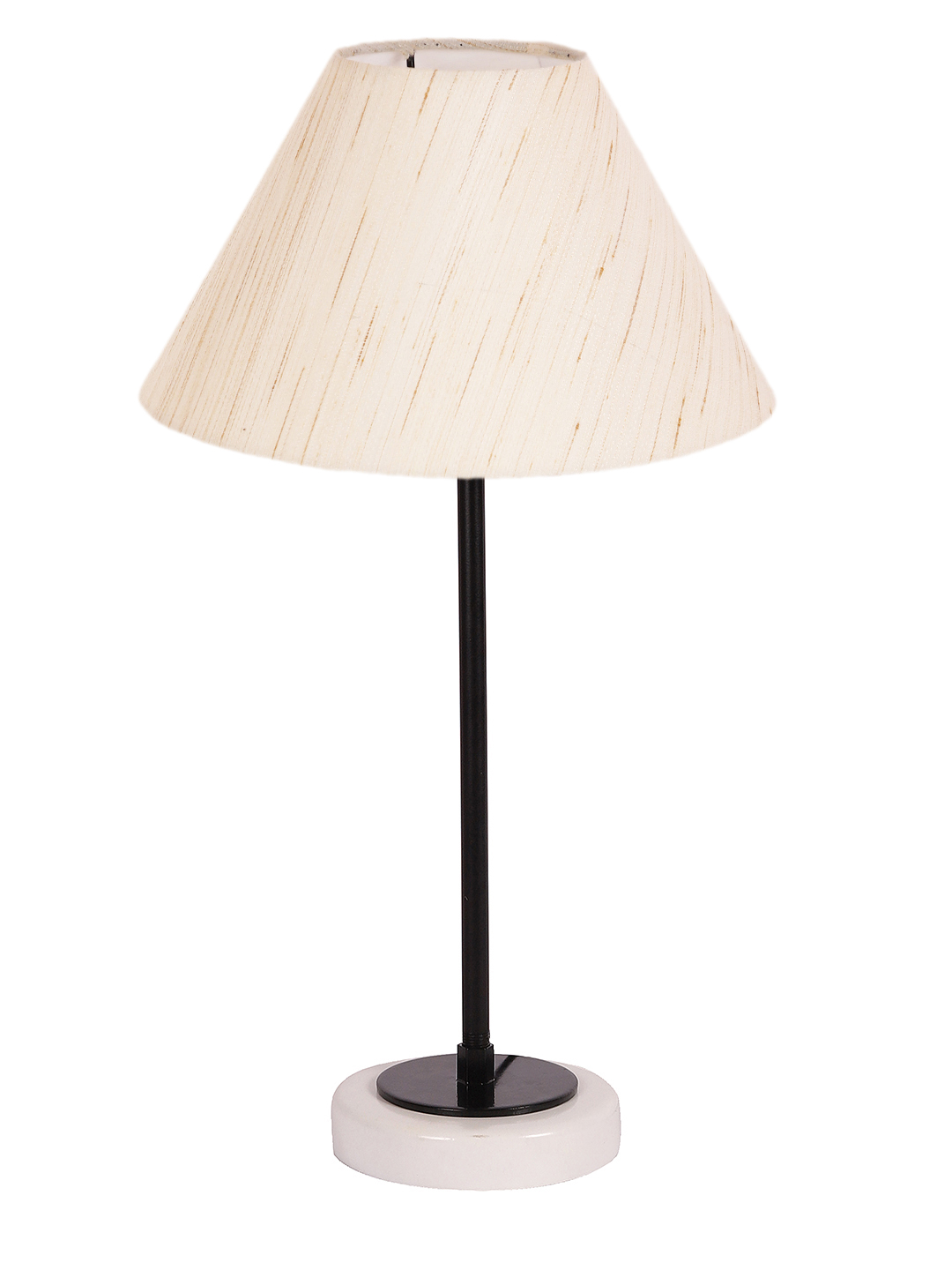 Ambika Home Wooden Table Lamp with Black Cotton Shade | Bedside Lamp for Bedroom, Living Room, Hotel & Cafe | RK45 - Image 4