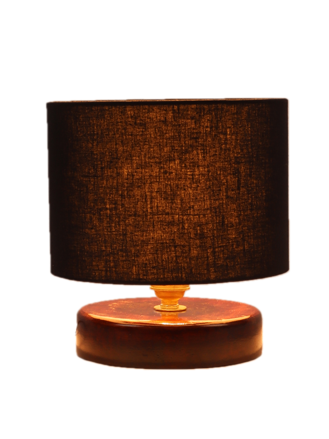 Ambika Home Heritage Collection Black Gola Table Lamp with Wooden Base | Premium Decorative Bedside Lamp for Bedroom, Living Room, Hall, Hotel, Café, Restaurant & Office | E27 Compatible - Image 6