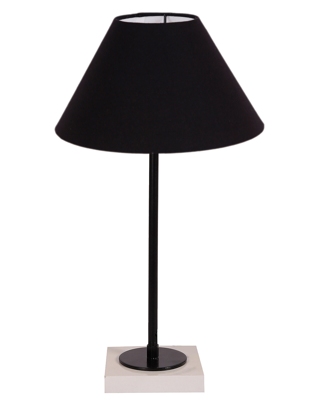 Ambika Home Wooden Table Lamp with Black Cotton Shade | Bedside Lamp for Bedroom, Living Room, Hotel & Cafe | RK16 - Image 6