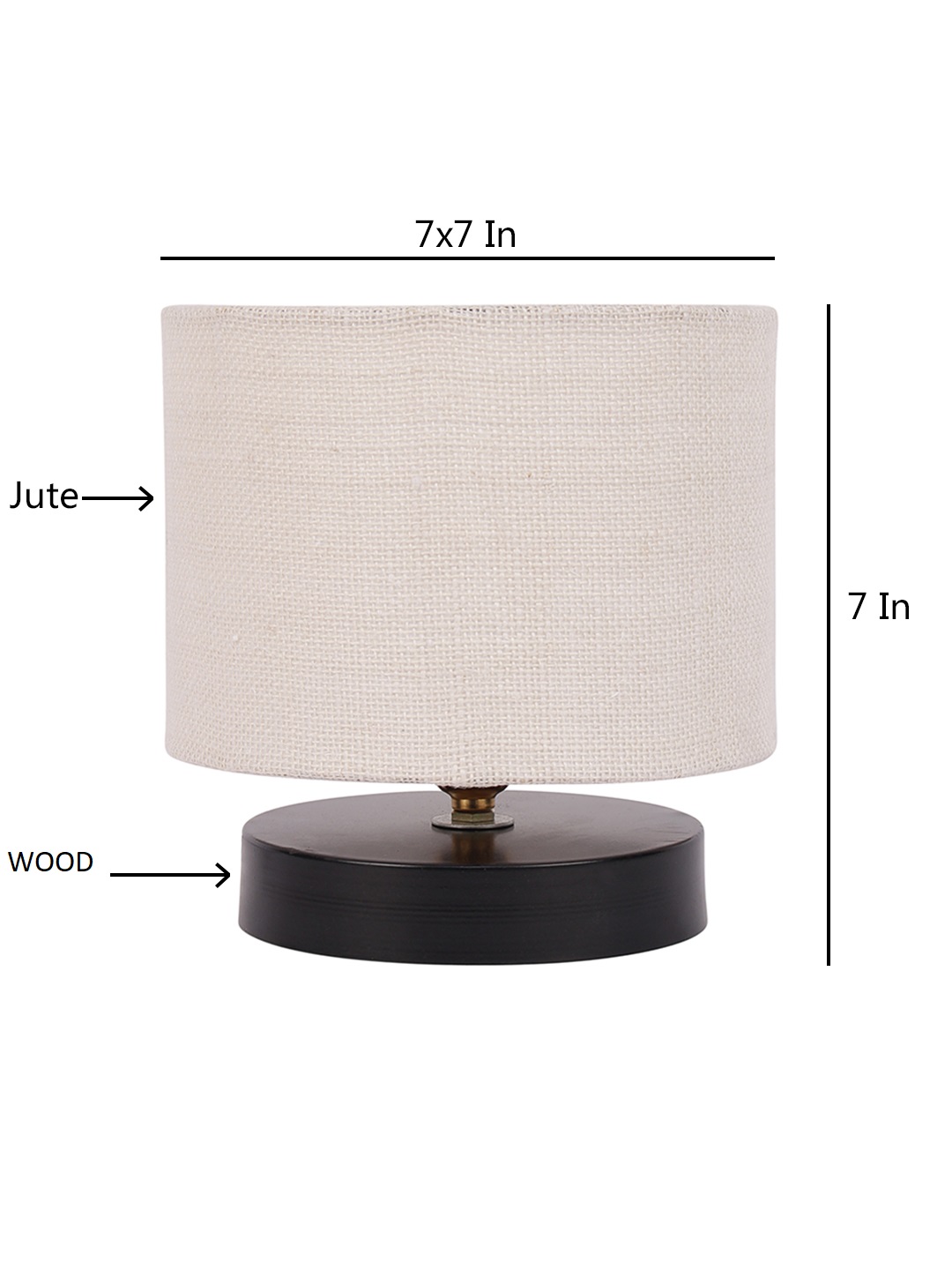 Ambika Home Nordic Collection White Gola Table Lamp with Wooden Base | Premium Decorative Bedside Lamp for Bedroom, Living Room, Hall, Hotel, Café, Restaurant & Office | E27 Compatible - Image 6