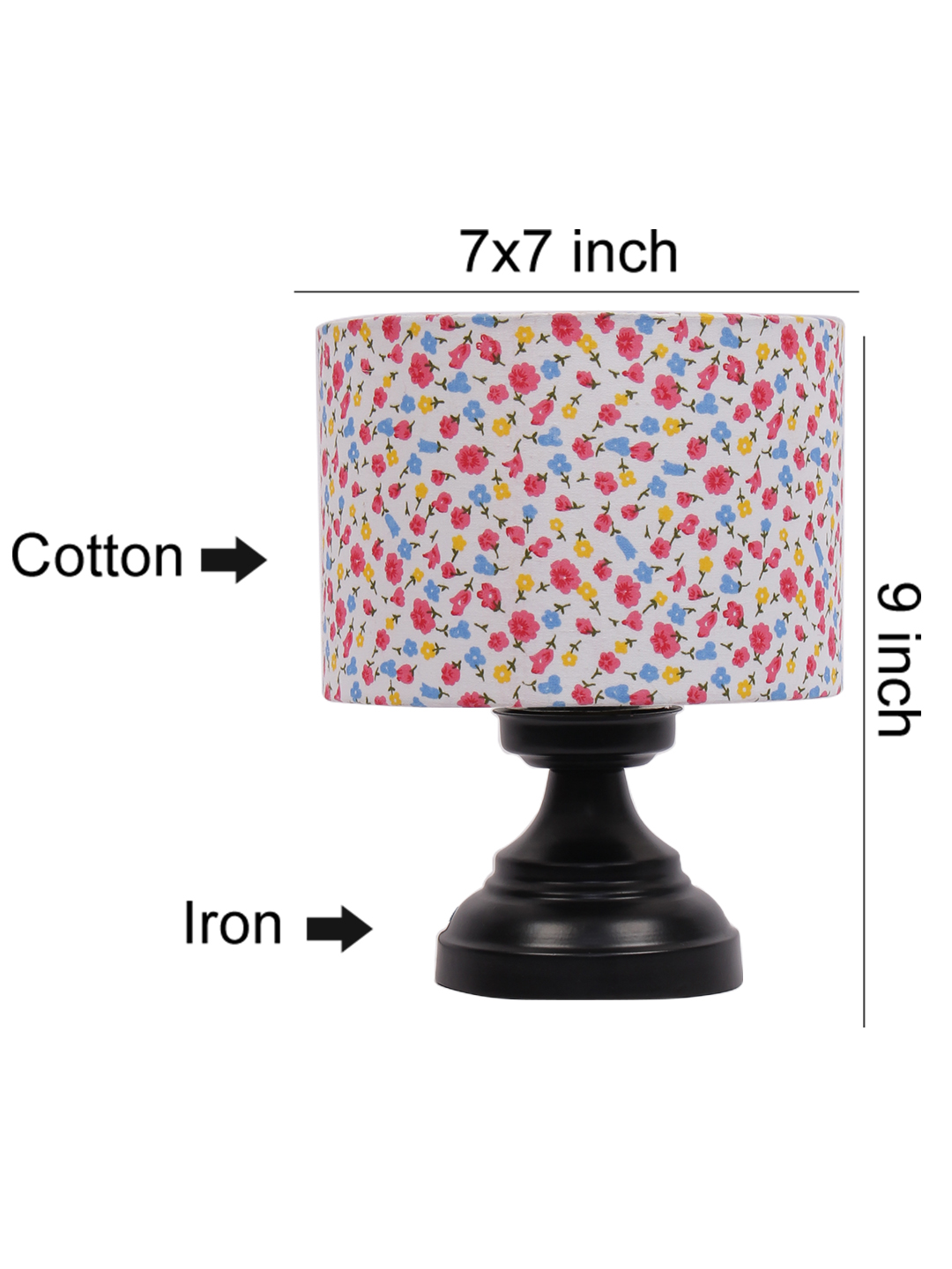 Ambika Home Nordic Collection Multicolor Gola Table Lamp with Iron Base Powder Coated | Premium Decorative Bedside Lamp for Bedroom, Living Room, Hall, Hotel, Café, Restaurant & Office | E27 Compatible - Image 7