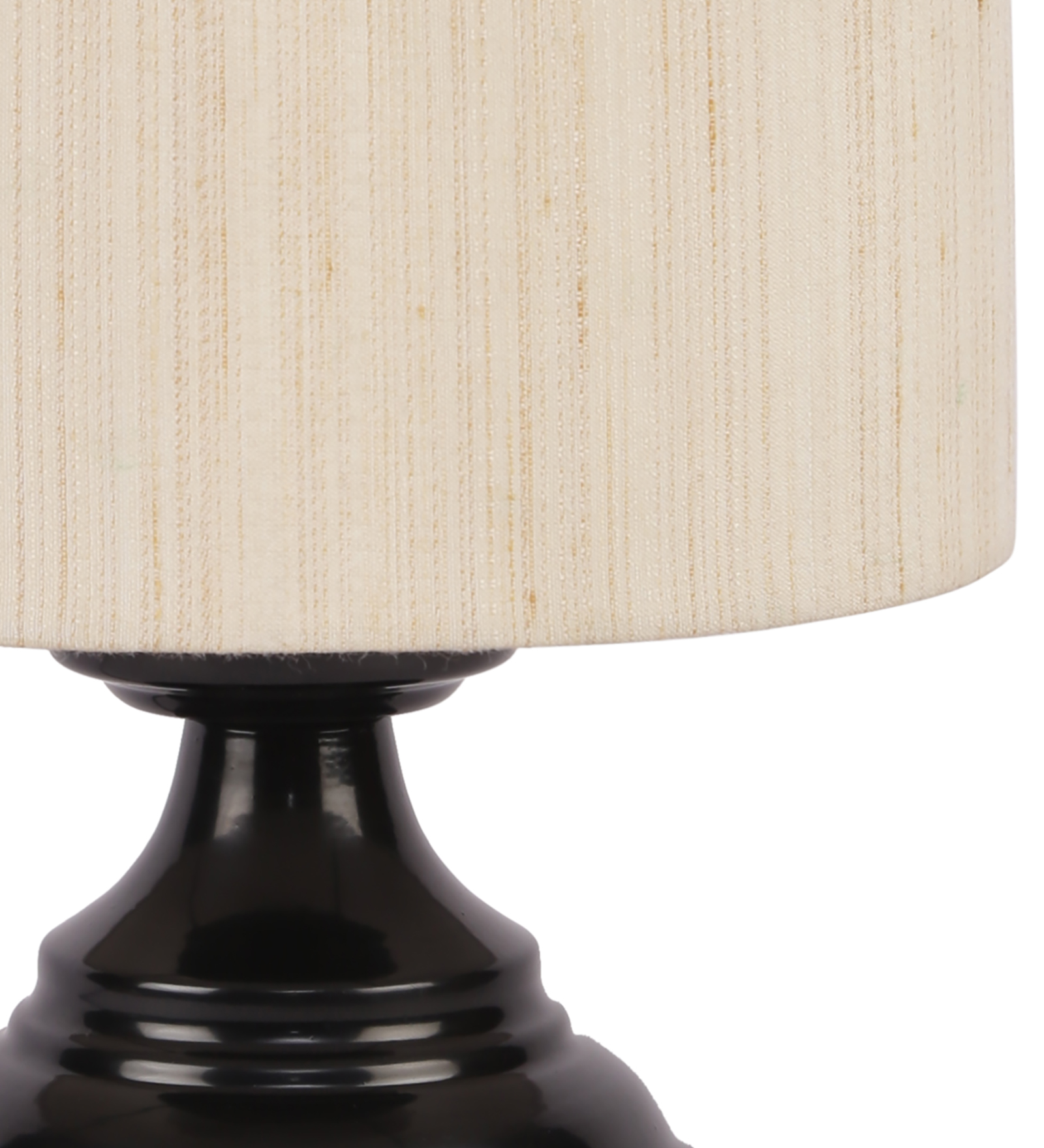 Ambika Home Elara Collection off-white Gola Table Lamp with Iron Base Powder Coated | Premium Decorative Bedside Lamp for Bedroom, Living Room, Hall, Hotel, Café, Restaurant & Office | E27 Compatible - Image 7