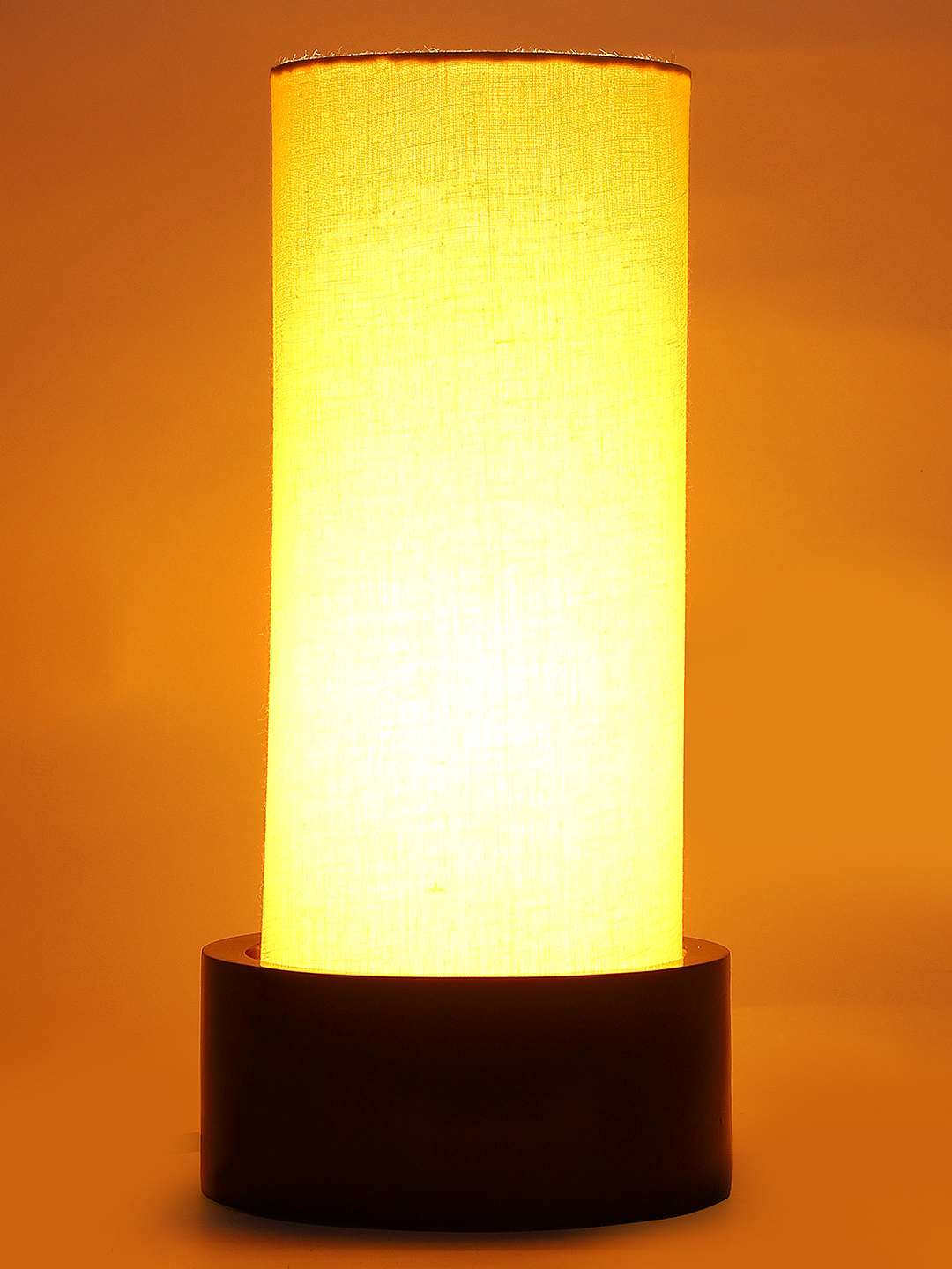 Ambika Home Yellow Cotton Round Brown Table Lamp Shade | Decorative Bedside Lamp for Living Room, Bedroom, Hotel, Cafe & Restaurant | SKU AT20 - Image 7